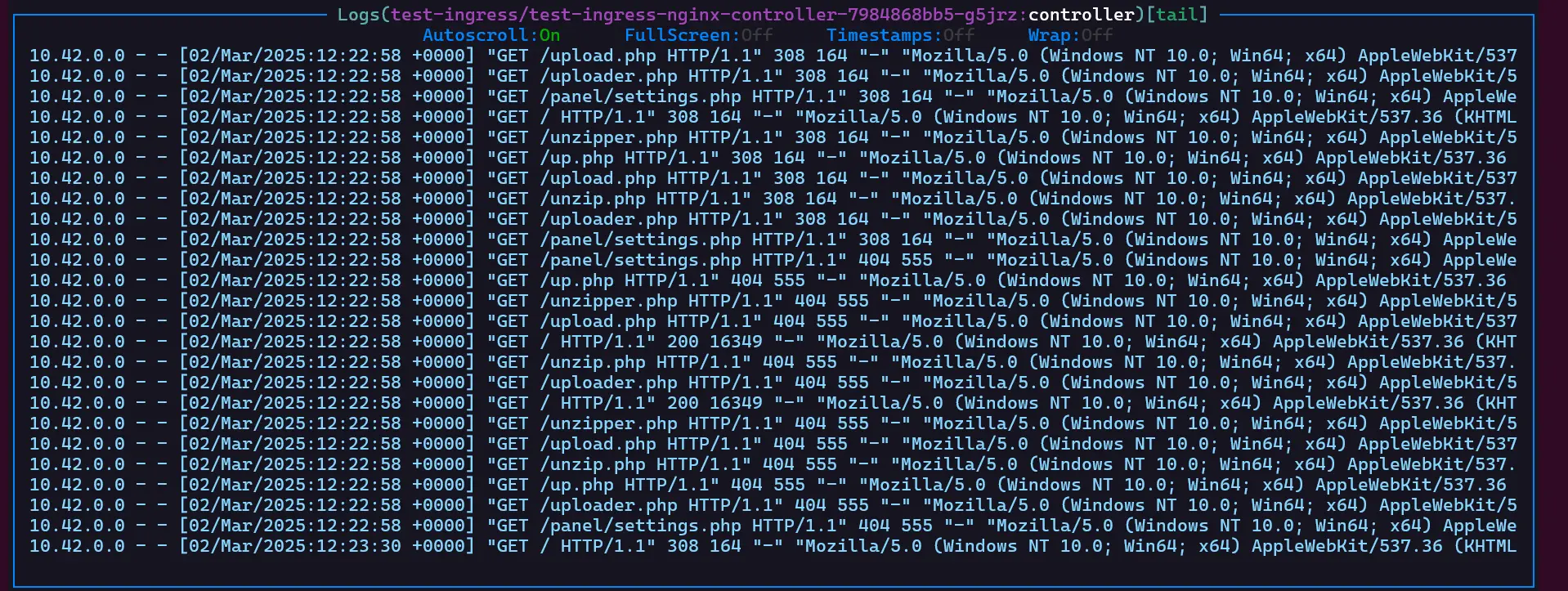 ingress logs